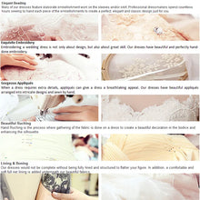 Load image into Gallery viewer, Women's A-line Evening Dresses Floor-length O-neck Full Sleeve Prom Dress Fashion Flowers Ruched Simple Draped Gowns Customized
