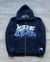 Load image into Gallery viewer, Hooded zipper hoodie with retro American-style letters, unisex, suitable for pairing with a millennial-style jacket
