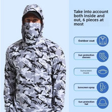 Load image into Gallery viewer, Hooded Design Fishing Shirt Summer Mask Lightweight Material Hooded Fishing Clothes Performance Fabric Outdoor Hoodie
