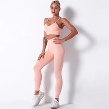 Load image into Gallery viewer, Female Yoga Set Ensemble Seamless Sexy Sport Suit Women Sportswear Leggings Fitness Workout Gym Wear Running Clothing Tracksuit
