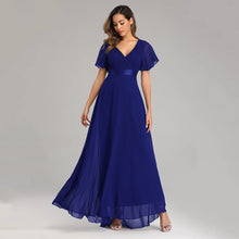 Load image into Gallery viewer, Evening Dresses XUCTHHC Elegant V-Neck Ruffles Chiffon Formal Evening Gown  Robe Vestidos De Fiesta Dress for Wedding Party
