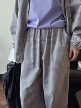 Load image into Gallery viewer, 2026 Women Summer Long Pants High Waist Wide Leg 80% Cotton Plaid Pants Fashion Clothes Vintage Pants Female Trousers
