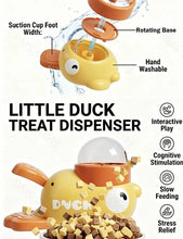 Load image into Gallery viewer, Dog 2-in-1 Interactive Toy Pet Automatic Food Treat Dispenser Cartoon Duck Design Slow Food Pet Snack Feeder for Dog Training

