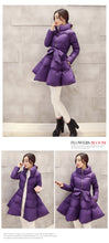 Load image into Gallery viewer, 2023 New Fashion Winter Coats Women Warm Outerwea Cotton Padded Jackets Womens Clothing Belt Zipper Parkas Femme A-word Jacket

