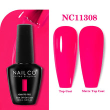 Load image into Gallery viewer, NAILCO 333 Colors Gel Nail Polish Semi Permanent Varnishes Nails Art Design Hybrid Soak Off Top Base Coat UV Gel Manicure 15ml

