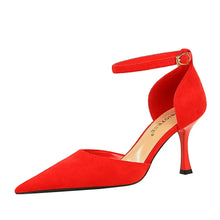 Load image into Gallery viewer, Concise Ankle Strap Mid Heels
