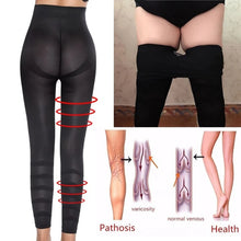 Load image into Gallery viewer, High Waist Leggings Women Sculpting Firm Control Leg Tummy Flat Skinny Slimming Tights Thigh Slimmer Footless Pants Stretchy
