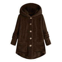 Load image into Gallery viewer, Plush Asymmetric Winter Casual Coat
