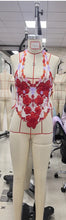 Load image into Gallery viewer, Women Floral Print Sheer Halter Tops V-Neck Backless Trendy Shirts Streetwear Aesthetic Grunge Clothes

