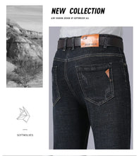 Load image into Gallery viewer, Men Fashion Straight Jeans Men 2025 New Stretch Slim Fit Pants Comfortable Soft Business Denim Trousers Male Brand Clothing
