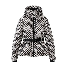 Load image into Gallery viewer, Women's Winter Hooded High Waist Padded Sport Parkas Coats with Belt Female Elegant Thick Warm Pockets Windproof Skiing Jackets
