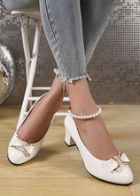 Load image into Gallery viewer, Women High Heels Low Heels Fashion Bling Bow patent leather Professional Casual Pumps Woman Wedding Party Shoes Large Size 42
