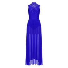 Load image into Gallery viewer, Shiny Lyrical Rhinestone Maxi Dress
