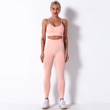 Load image into Gallery viewer, Female Yoga Set Ensemble Seamless Sexy Sport Suit Women Sportswear Leggings Fitness Workout Gym Wear Running Clothing Tracksuit
