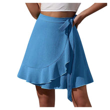 Load image into Gallery viewer, High Waist Chiffon Ruffle Skirt
