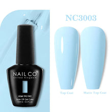 Load image into Gallery viewer, NAILCO 333 Colors Gel Nail Polish Semi Permanent Varnishes Nails Art Design Hybrid Soak Off Top Base Coat UV Gel Manicure 15ml
