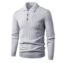 Load image into Gallery viewer, Ribbed Polo Knit Pullover
