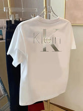 Load image into Gallery viewer, Front and back short-sleeved t-shirts, with logo - Trendy summer and spring women's printed t-shirts. Your best choice
