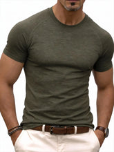 Load image into Gallery viewer, Men's fitness sports T-shirt for training, showing muscles, loose fit, suitable for summer fashion and casual running.
