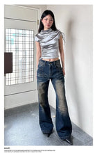 Load image into Gallery viewer, Shirred Half Turtleneck Tee Women
