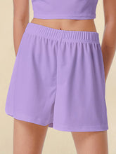 Load image into Gallery viewer, Casual Shorts Women 2024 New Summer Simple Comfortable Elastic Waist Cool Breathable Solid Color Casual Sports Five Quarter Pant
