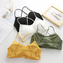 Load image into Gallery viewer, 3PCS/Set Sports Bra Women's Cross Shoulder Strap Sports Bra Yoga Navel Top Gym Fitness Tube Top Breathable Beauty Sexy Bra Back
