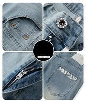 Load image into Gallery viewer, Men's Summer Thin Comfortable Jeans, Fashionable and Breathable Business Straight Pants, Loose Retro Casual Denim Trousers
