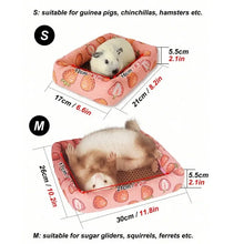 Load image into Gallery viewer, Pet Sleep Bed Rectangle Mat with Rattan Cooling Pad for Small Animals Dogs Cats Rabbit Guinea Pig Hamster Squirrel All Seasons
