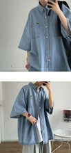 Load image into Gallery viewer, 2025 Shirts Men Clothing Fashion Short Sleeve Summer Korean Style Loose All-match Cargo Handsome Homme Solid Tops Harajuku
