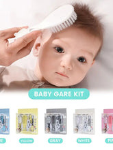 Load image into Gallery viewer, Baby Grooming Kit Baby Care Set BPA Free Cute Design Comb Brush Nail Clippers Scissors Safe Newborn Infant Grooming Tools
