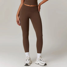 Load image into Gallery viewer, Fitness Leggings High Rise Hip Lift Brushed Soft Material For Ladies Outdoor Elastic Slim Fit Outer Wear Sports Tight Pants
