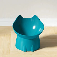 Load image into Gallery viewer, 1pc WhiskerWare Elevated Cat Bowl, Anti-Tip Plastic Raised Pet Feeding Dish with Tilted Edge, Neck Protection Kitty Food
