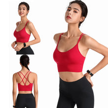 Load image into Gallery viewer, 1Pcs Women Sports Bras Seamless Criss Cross Back Sexy Padded Fitness Yoga Vest Gym Running Crop Top Breathable Beauty Bras
