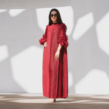 Load image into Gallery viewer, Women Elegant Evening Party Dresses 2025 Summer New Solid Colour Classic Long Sleeve Plate Flower Design Prom Dresses Female
