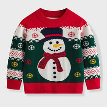 Load image into Gallery viewer, Winter Cartoon Knit Kids Pullover Sweater
