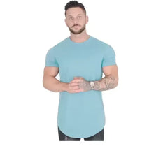 Load image into Gallery viewer, Muscle Fitness T-shirt Summer Men's T-shirts Workout short sleeve Tees Running cotton t-shirts Men Gym Sport Training Tops
