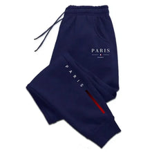 Load image into Gallery viewer, Stylish high-grade sweat joggers for city men, unique Paris print, multi-scene trousers for travel, sports and home leisure.
