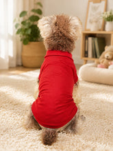 Load image into Gallery viewer, Pet Red Polo Shirt, Classic Collared Shirt for Small Dogs and Cats, Soft and Breathable Puppy Clothing, Comfortable Casual Pet Outfit, Suitable for Daily Walks, Outdoor Activities, and Wearing in Spring, Autumn, and Summer
