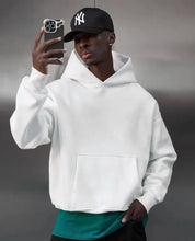 Load image into Gallery viewer, Men Oversized Solid Hoodie Streetwear Loose Pullover Hooded Sweatshirt Casual Hip Hop Basic Pocket Hoodies Women Daily Tracksuit
