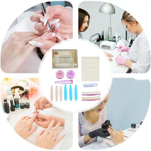 Load image into Gallery viewer, Nail Arts Tool Set With Polishing Wax Natural Nail Manicure Kit 3D Nail Tips Carving Tools For Home Salon Daily Party
