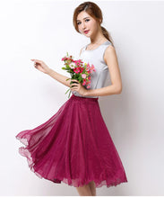 Load image into Gallery viewer, Silk Pleated High Waist Midi
