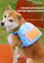 Load image into Gallery viewer, Waterproof Pet Backpack For Dogs Puppy Bag With Harness Collar Outdoor Travel Dog Snacks Backpack French Bulldog Dog Accessories
