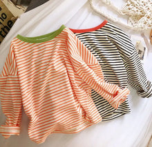 Load image into Gallery viewer, Striped Long Sleeve Baby Tee
