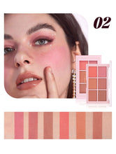 Load image into Gallery viewer, Matte Blush Palette Highly Pigmented Long Lasting Face Makeup Natural Finish Brighten Skin Contour Highlight Powder
