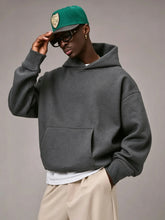 Load image into Gallery viewer, Men Oversized Solid Hoodie Streetwear Loose Pullover Hooded Sweatshirt Casual Hip Hop Basic Pocket Hoodies Women Daily Tracksuit
