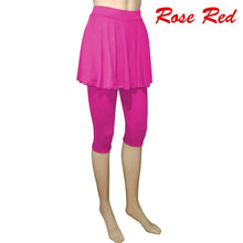 Load image into Gallery viewer, Women Leggings Skirt Tennis Pants Spandex Sports Elastic Cropped Culottes Legins Yoga Pants Women's Sports Fitness Leggings
