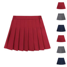 Load image into Gallery viewer, Girls Summer Skirts Kids Fashion Solid Color Pleated High Waist A-Line Skirts Daily Casual Elastic Waist Mini Skirt Bottoms
