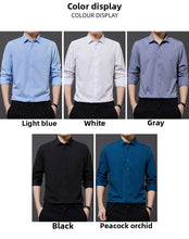 Load image into Gallery viewer, Stretch Solid Business Shirt Men
