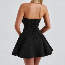 Load image into Gallery viewer, Strapless Bow A-Line Mini Dress
