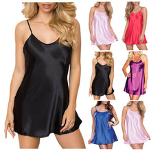 Load image into Gallery viewer, Womens Nighte Dress Plus Lingerie Nightwear Sleepskirt Underwear Silk Sleepwear Lace Vintage Pajamas Sleepwear Women Night Dress
